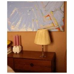 Abat-jour en soie Kiara | Jaune pâle