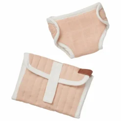 Accessoires poupée Babykin - Couche et tapis à langer | Vieux Rose