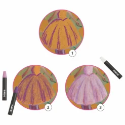 Activité pastels gras Ballerines