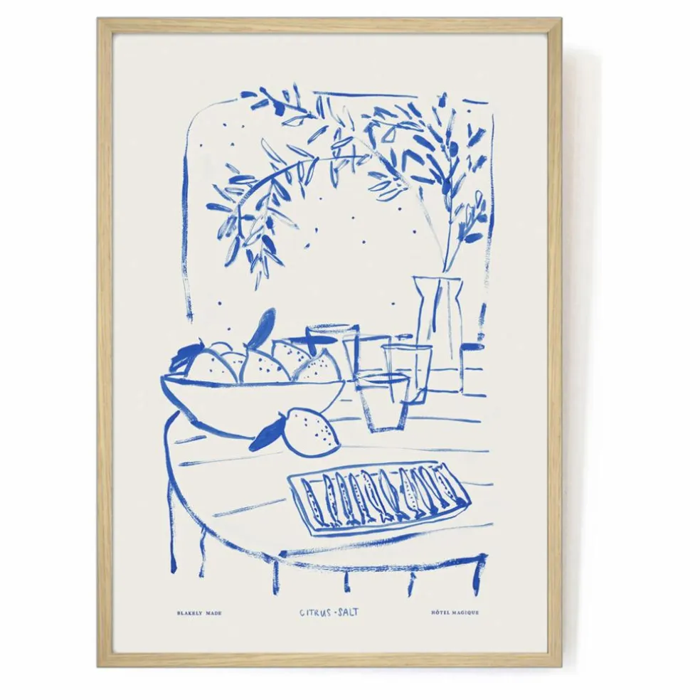 Affiche A3 Citrus and Salt par Blakely Made | Bleu
