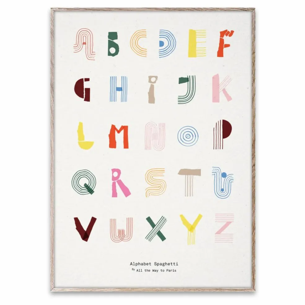 Affiche Alphabet Spaghetti