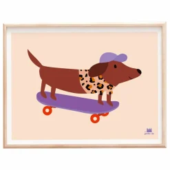 Affiche Chien Skateur