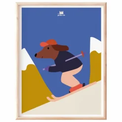 Affiche Chien ski