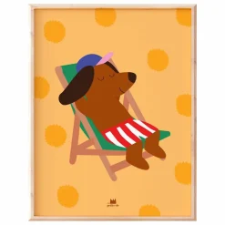 Affiche Chien Sun | Jaune