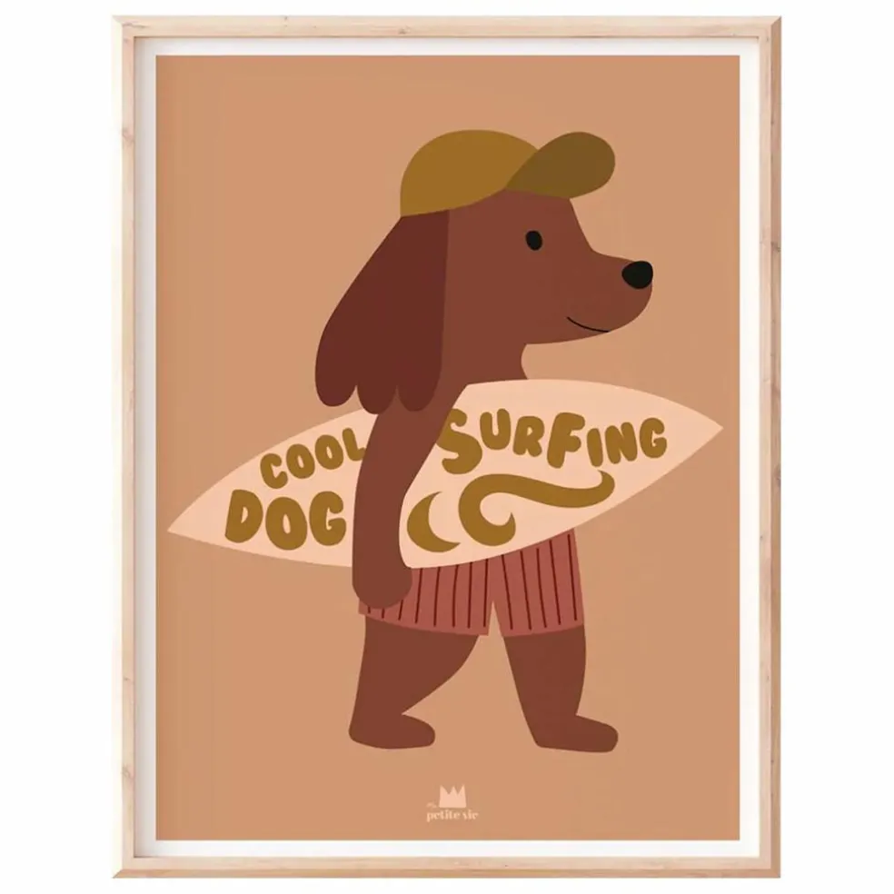Affiche Cool Surf Hawaï | Marron