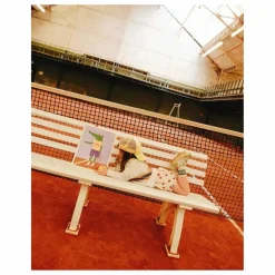 Affiche Crocodile Tennis | Bleu ciel
