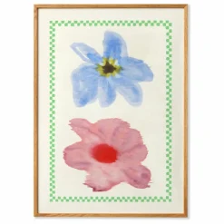 Affiche Flower with Checks 01 par Liat Greenberg