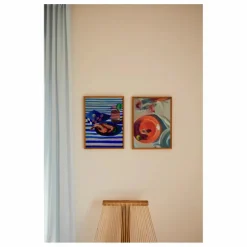 Affiche Shrimp and Stripes par Misfitting Things | Bleu