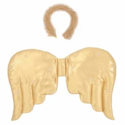 Ailes d'Ange matelassées en lamé et Headband | Doré