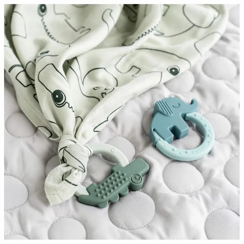 Anneau de dentition Deer - Set de 2 | Vert