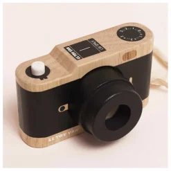 Appareil photo kaléidoscope en bois | Noir