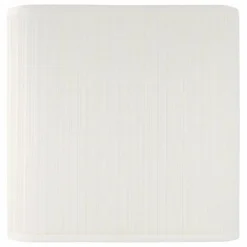 Applique Brera carrée en coton plissé | Blanc