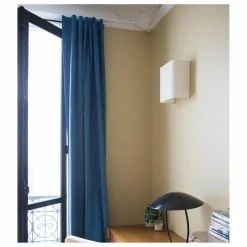 Applique Brera carrée en coton plissé | Blanc