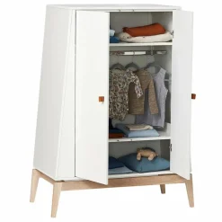 Armoire basse Luna chêne - 2 portes | Blanc