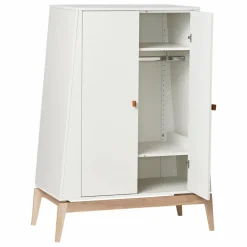 Armoire basse Luna chêne - 2 portes | Blanc