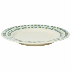 Assiette à dîner à damiers | Bleu Vert