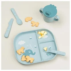 Assiette compartimentée Elphee | Bleu ciel