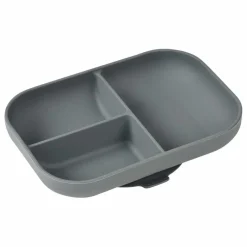 Assiette compartimentée en silicone | Gris anthracite