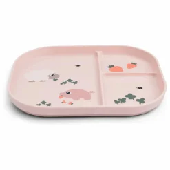 Assiette compartimentée Tiny Farm | Rose
