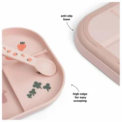 Assiette compartimentée Tiny Farm | Rose