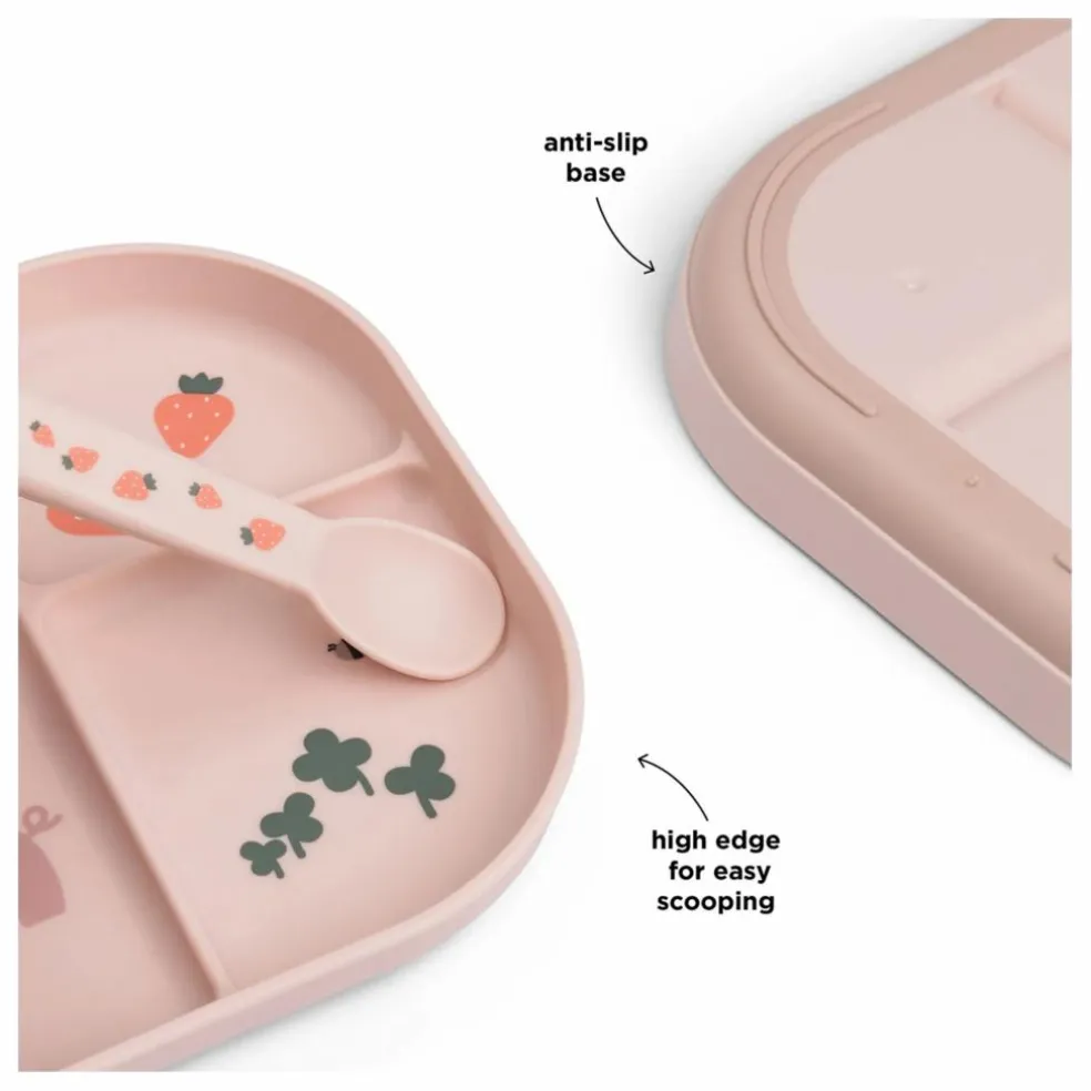 Assiette compartimentée Tiny Farm | Rose