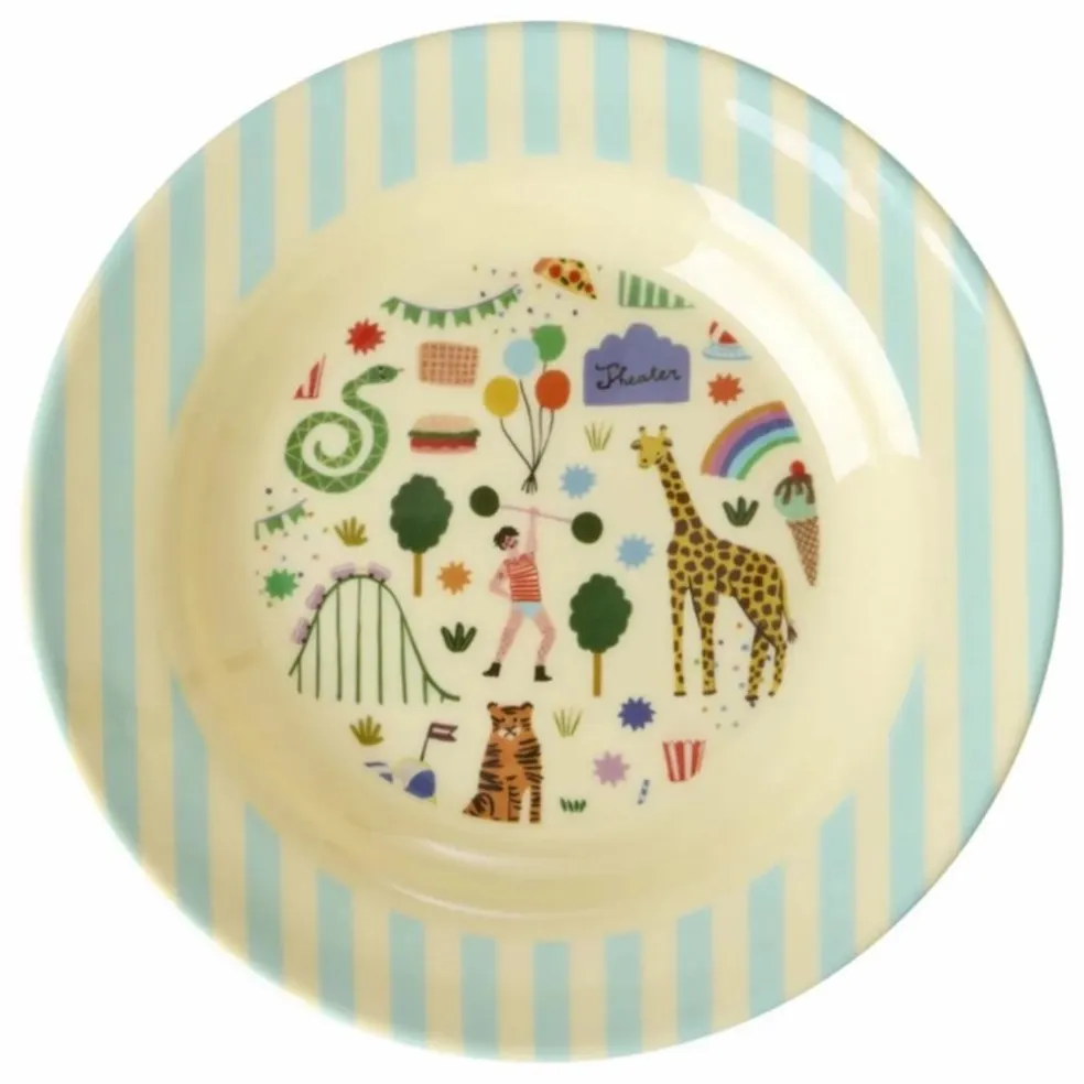 Assiette creuse en mélamine Fun Fair | Bleu