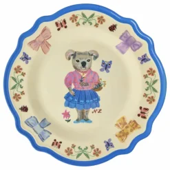Assiette creuse en mélamine Vintage - Rice x Nathalie Lété | Bleu