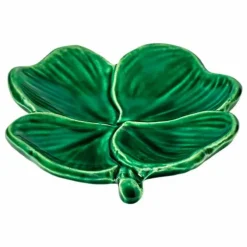 Assiette en céramique trèfle Quadrifoglio | Vert