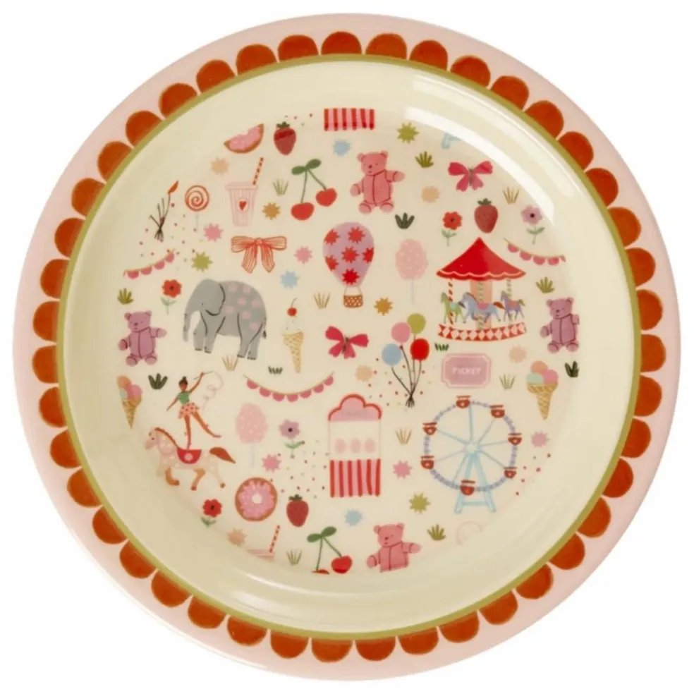 Assiette en mélamine Fun Fair | Rose
