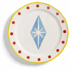 Assiette en porcelaine Festivo | Bleu ciel