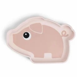 Assiette en silicone avec ventouse Pigee | Rose pâle