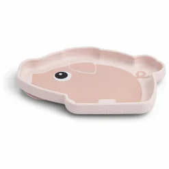 Assiette en silicone avec ventouse Pigee | Rose pâle