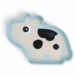 Assiette en silicone avec ventouse Dotti | Bleu ciel