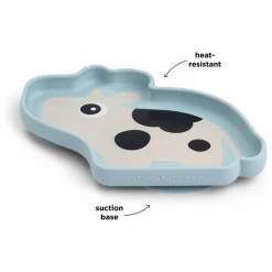 Assiette en silicone avec ventouse Dotti | Bleu ciel