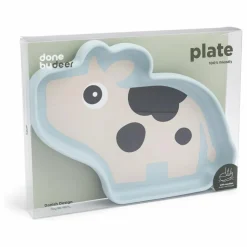 Assiette en silicone avec ventouse Dotti | Bleu ciel