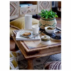 Assiette Heather en grès D21 cm | Gris vert