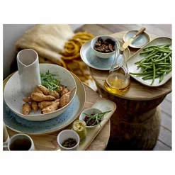Assiette Heather en grès D27 cm | Gris vert