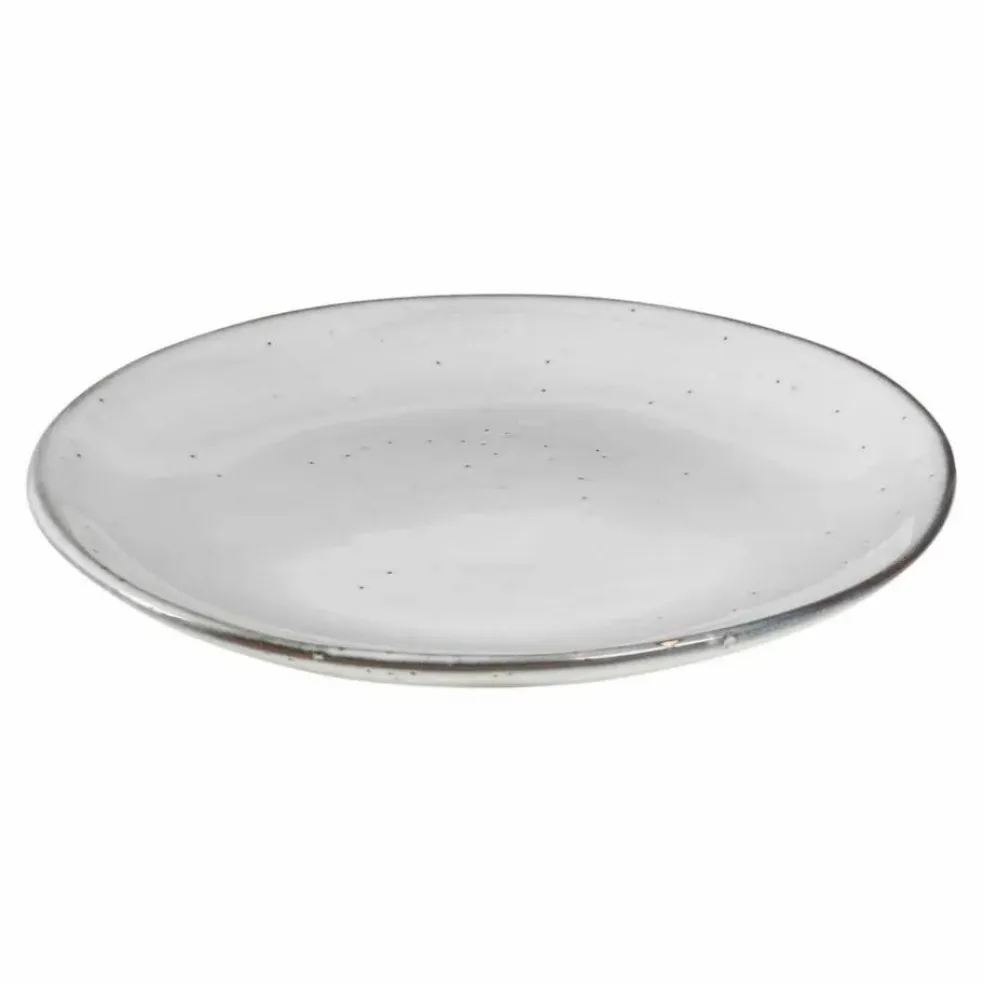 Assiette Nordic sand en grès | Gris clair