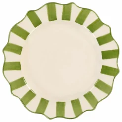 Assiette rayée - 22cm | Vert
