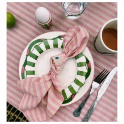 Assiette rayée - 22cm | Vert