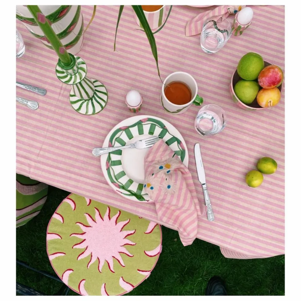 Assiette rayée - 22cm | Vert