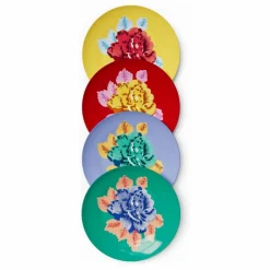 Assiettes à dessert Indian Tiger - Set de 4 | Multicolore