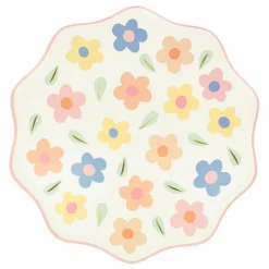 Assiettes à dîner Happy Flowers - Set de 8 | Pastel