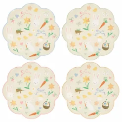 Assiettes à dîner icône de Pâques - Set de 8 | Pastel