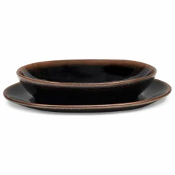 Assiettes creuses Out of lines, Uncharted - Set de 2 | Marron