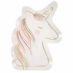 Assiettes en carton Licorne - Set de 8