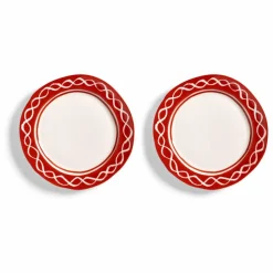 Assiettes en porcelaine Festivo - Set de 2 | Rouge