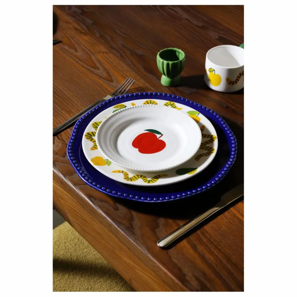 Assiettes en porcelaine Perle - Set de 2 | Bleu