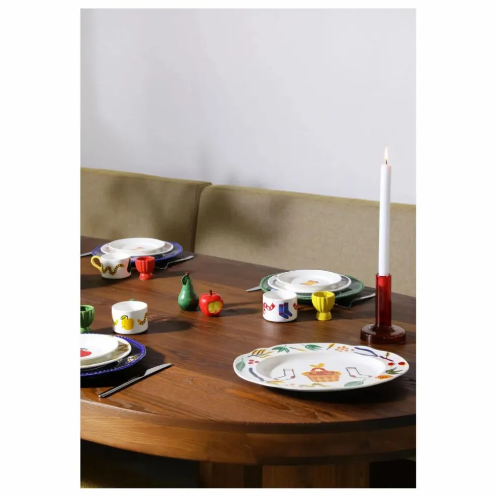 Assiettes en porcelaine Perle - Set de 2 | Bleu