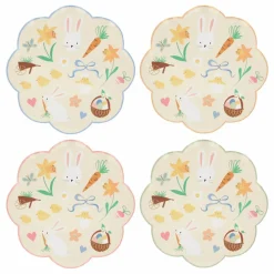 Assiettes icône de Pâques - Set de 8 | Pastel